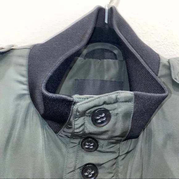 Jared Lang Green Military Bomber Jacket EUC Size Medium